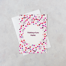 Load image into Gallery viewer, Personalised Floral Thinking of You Card