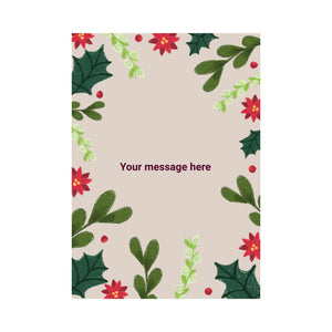 Personalised blank floral card