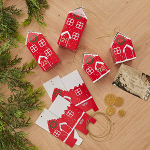 Red Festive House Advent Boxes