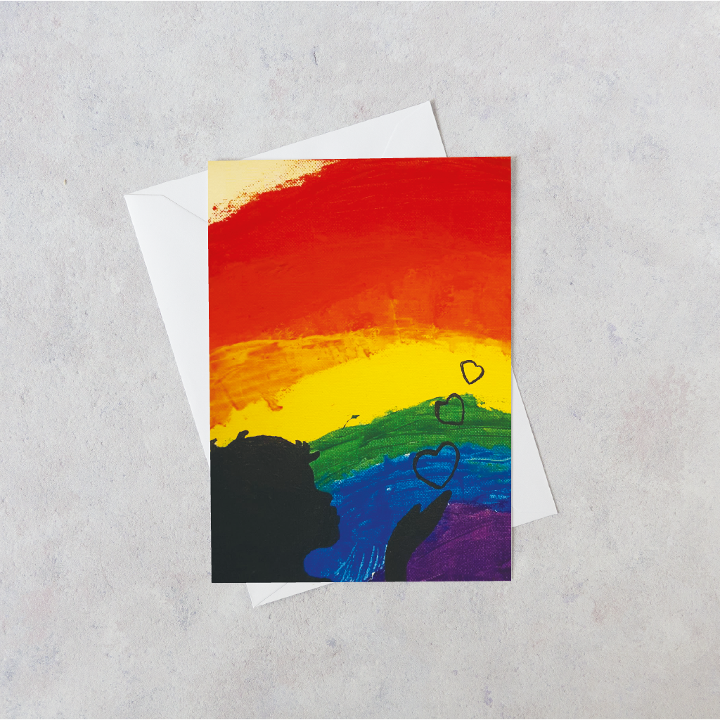 Rainbow Card by competition winner Amy-Lee, 13