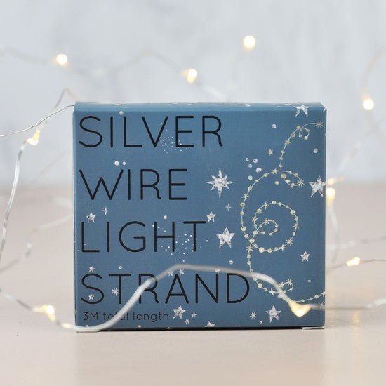 Silver wire string lights