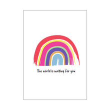 Load image into Gallery viewer, Personalised The world is waiting for you Card