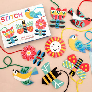 Learn to stitch cardboard activity